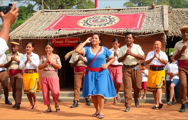 Ponda Pioneers Festival Celebration Event Ponda Pioneers festival event showing villagers celebrating with traditional dances and decorations